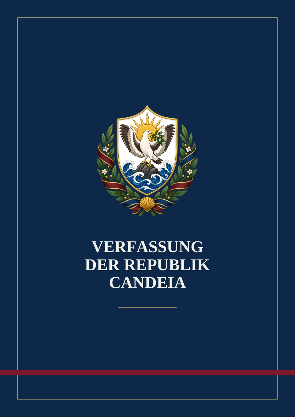 Titelseite der deutschen Informationsübersetzung des vorgeschlagenen Verfassungstextes der Republik Candeia