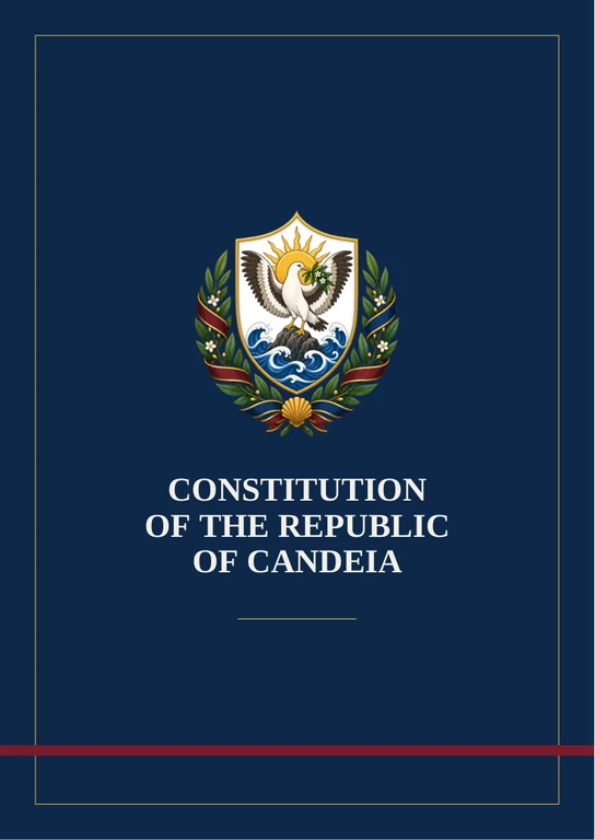 Cover of the English informational translation of the proposed Constitution of the Republic of Candeia