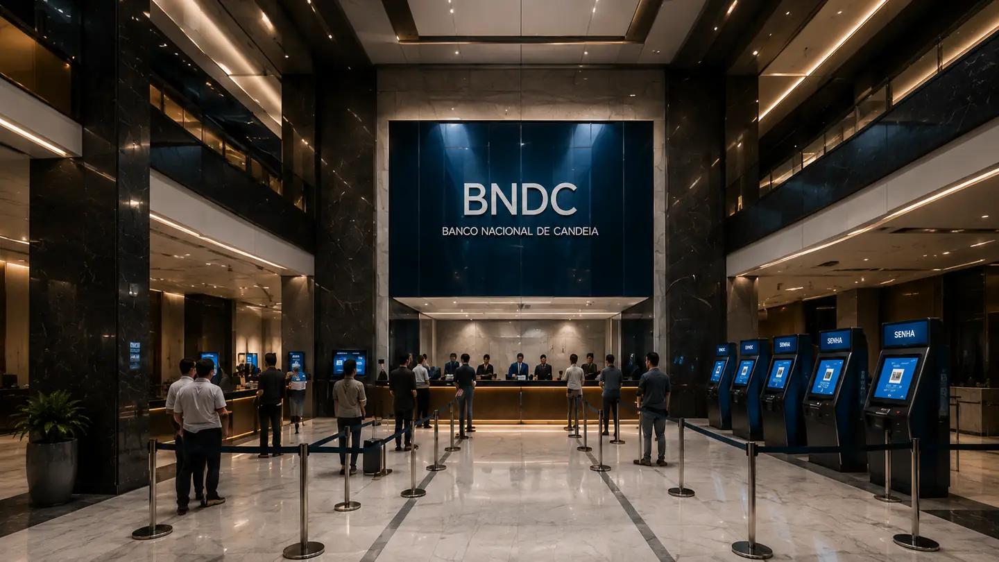 Hall do BNDC em Candeia, com atendimento e infraestrutura para atividade econômica
