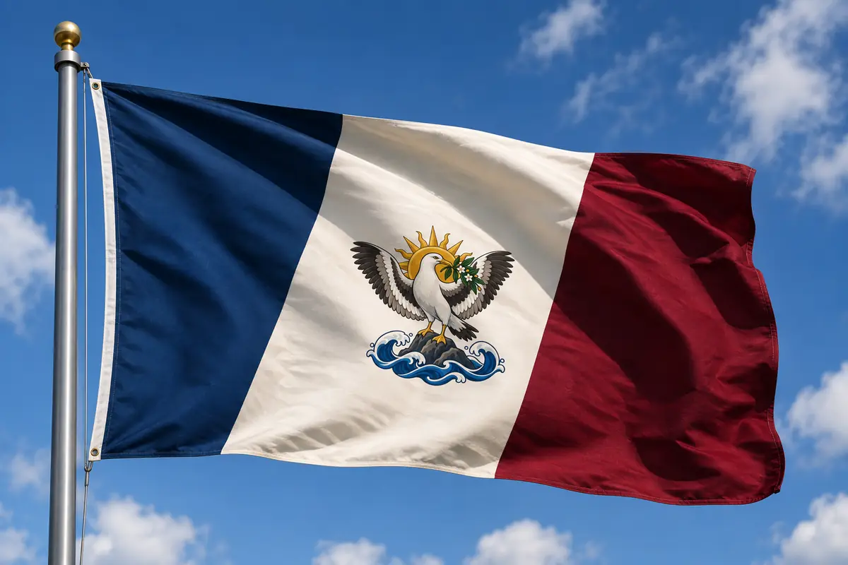 Bandeira de Candeia hasteada em um espaço institucional
