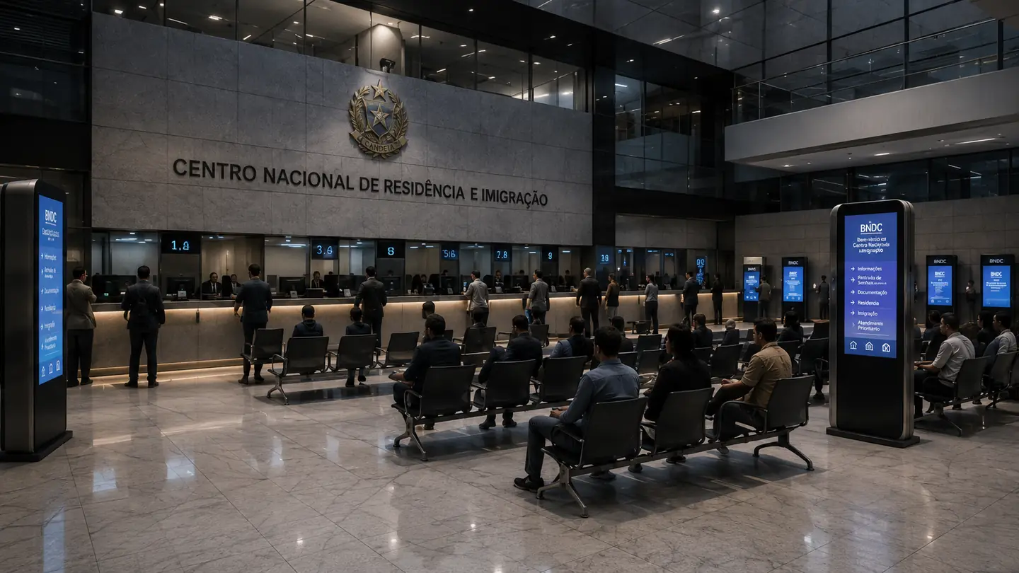 Centro de residência e imigração de Candeia atendendo pessoas em um espaço público