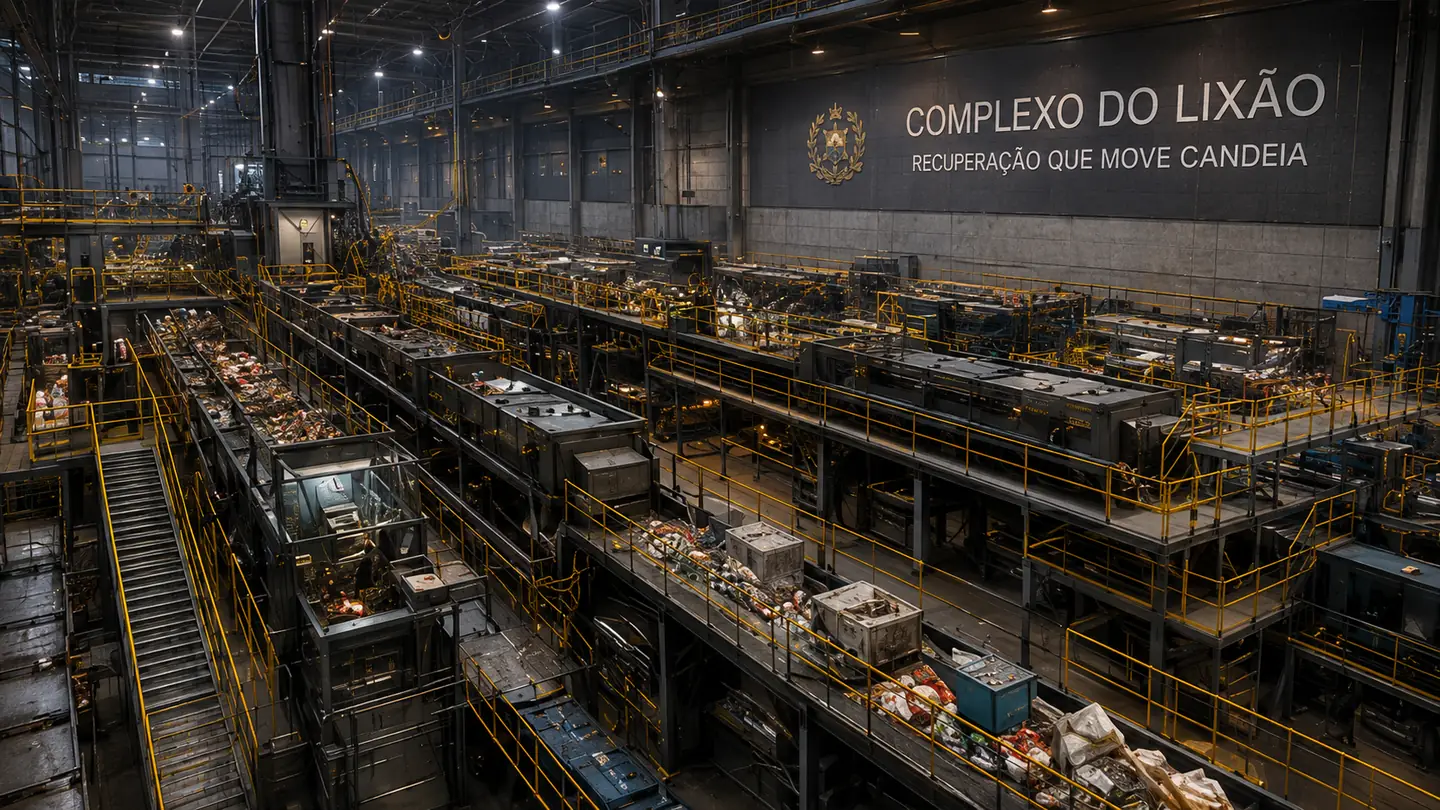 Infraestrutura de produção e recuperação de materiais de Candeia, com linhas industriais em operação